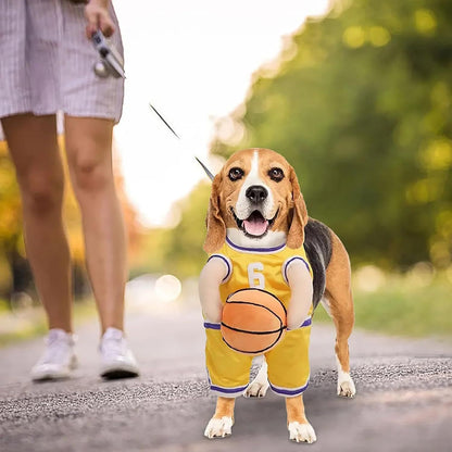 Pet Costumes Dog Basketball Player Costume Halloween Costumes For Dogs Funny Dress Up Sports Outfit Cosplay Clothes For Small Dog Costume